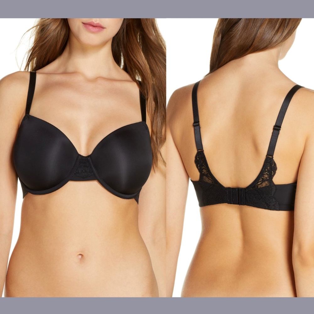 NWT WACOAL [ 32DD ] Lace Impression Underwire‎ Contour Bra in Black